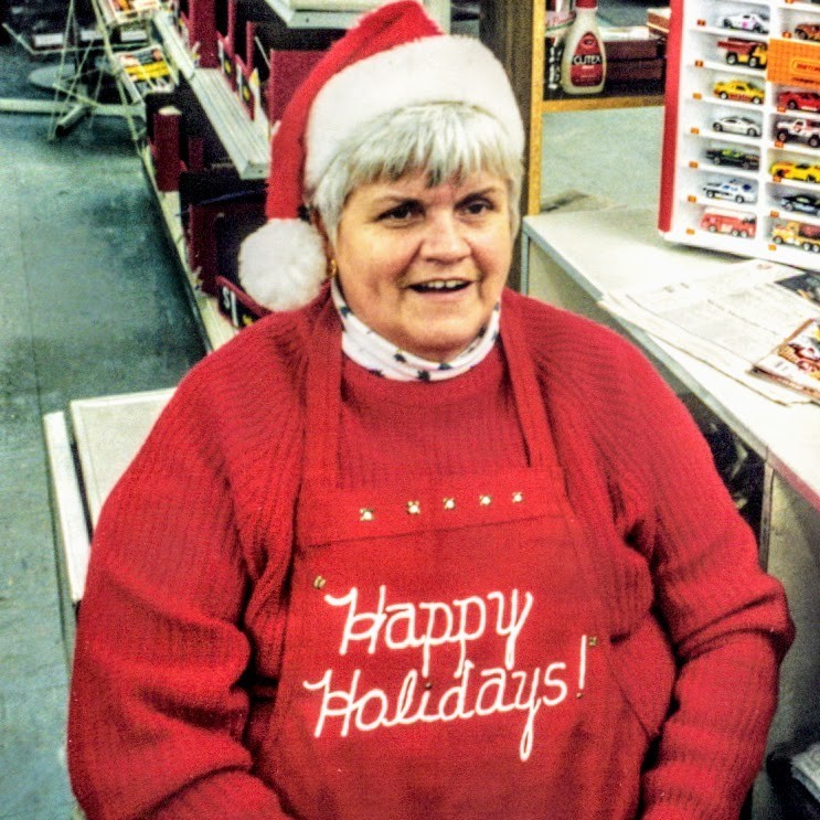 Mom Happy Holidays Marilyn Kading at The Corner News Store in Millbrook, New York