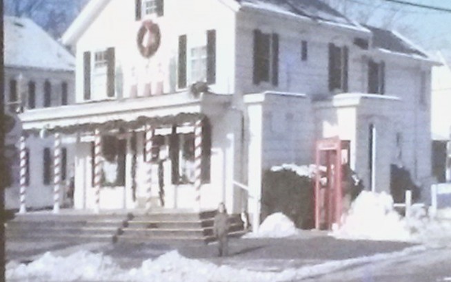 Old Corner News Store in Millbrook,New York at Christmas